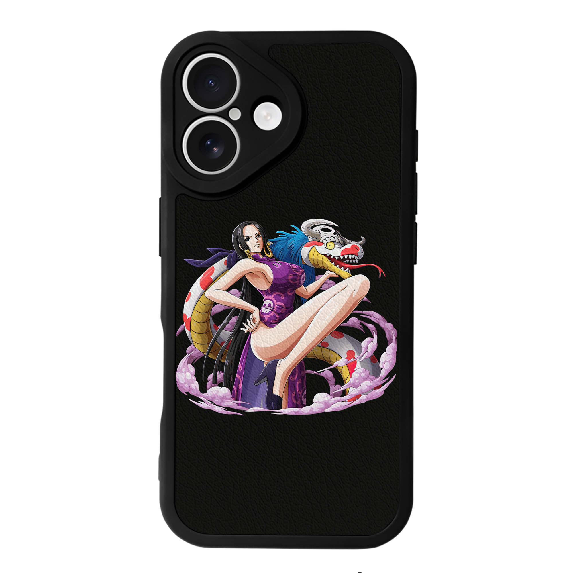 （画像用） ワンピース ボア・ハンコック ONE PIECE Boa·Hancock 【iPhone 16シリーズ対応】シリコンスマホケース（レザー調） 材質：シリコン